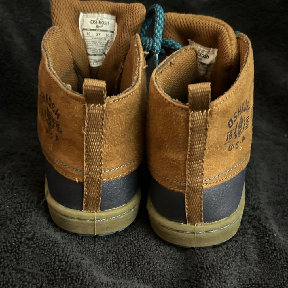 OshKosh B'gosh Brown and Gray Kids Boots - Picture 4 of 7